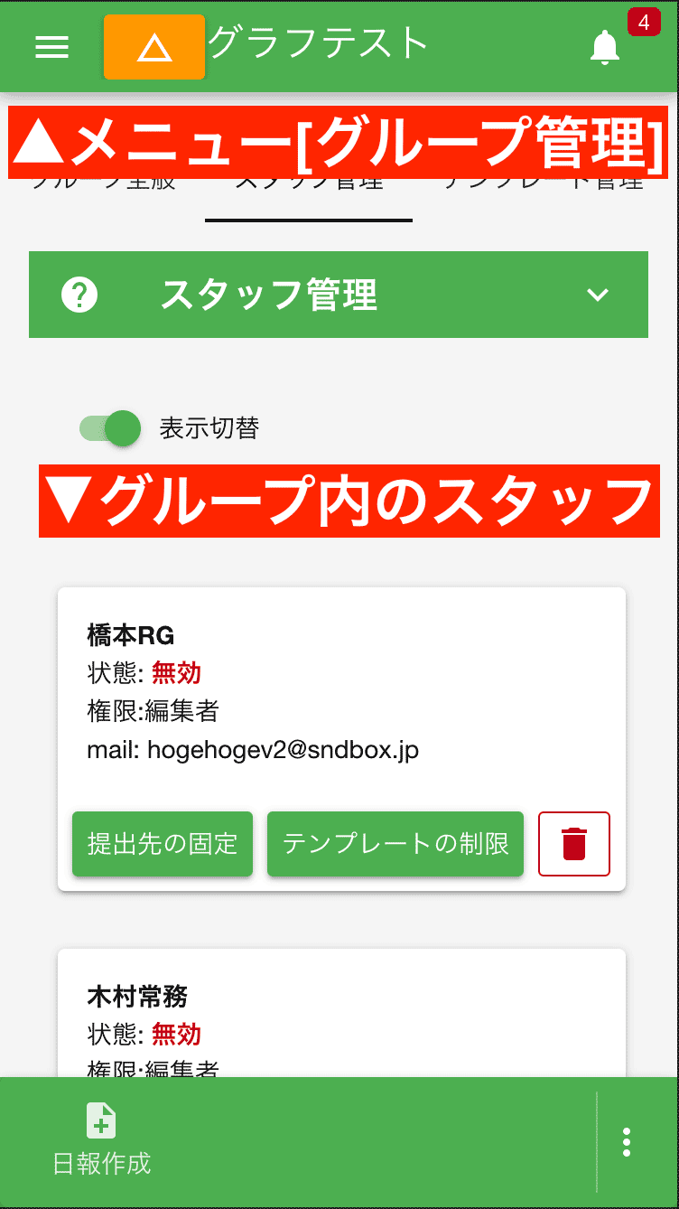 提出先の固定やテンプレートの制限などができます