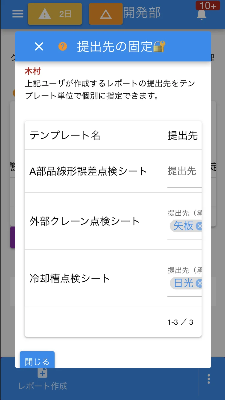 【誰が】【どのテンプレートを使ったとき】【誰に出すのか】を設定するよ