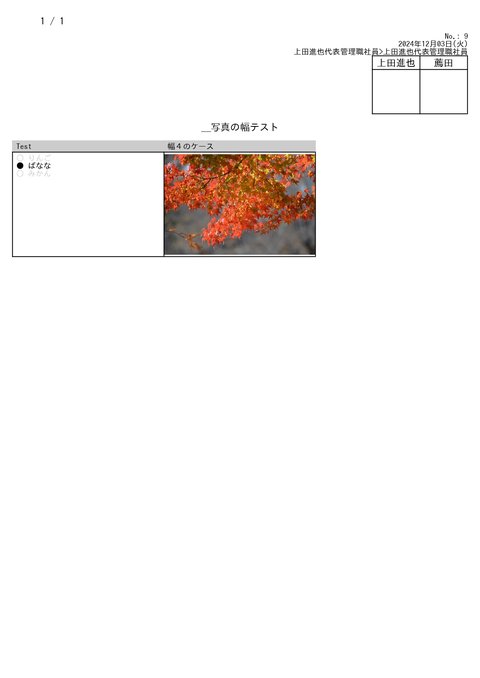 幅4で出力した例